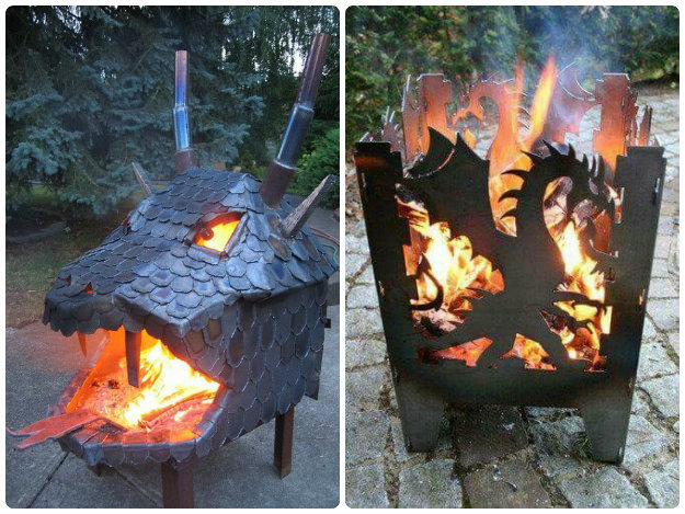 Dragon Shaped Fire Pits